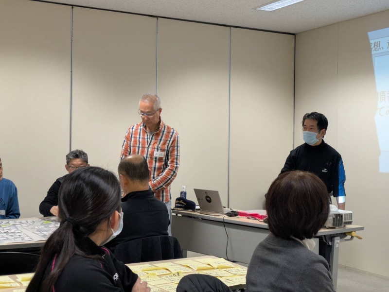 避難所運営ゲームの講習風景➃